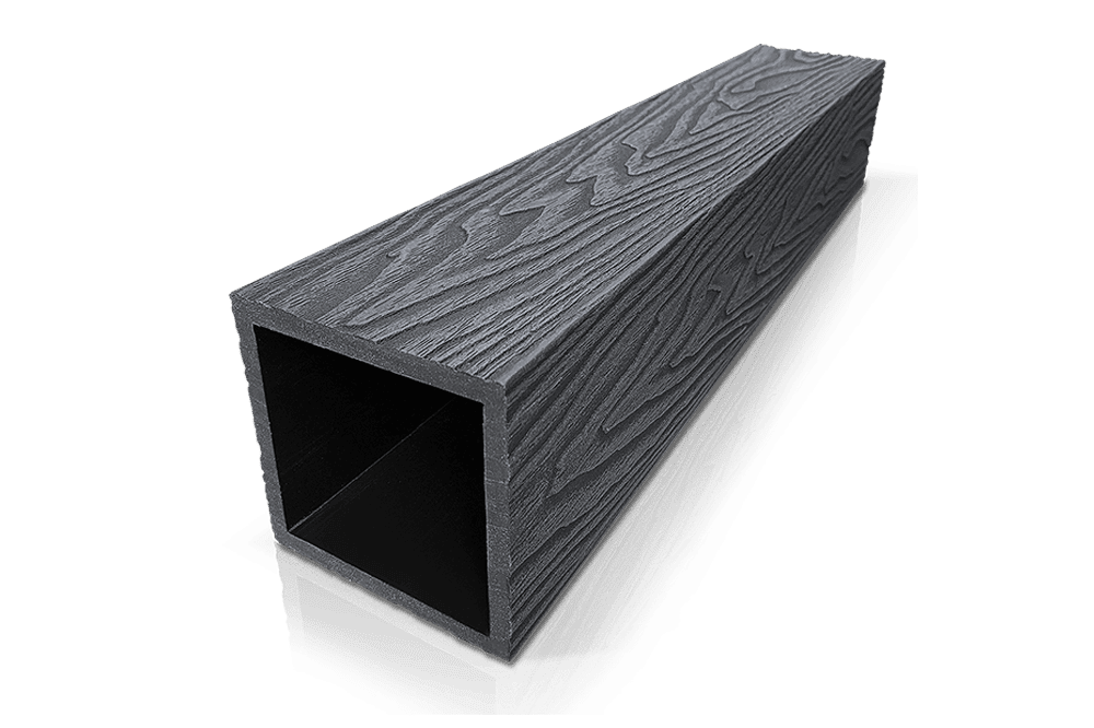 Столб опорный DeckLine 3D из ДПК (100х100х3000мм) черный