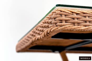 Комплект мебели MOKKA VILLA ROSA (стол обеденный квадратный, 4 кресла 