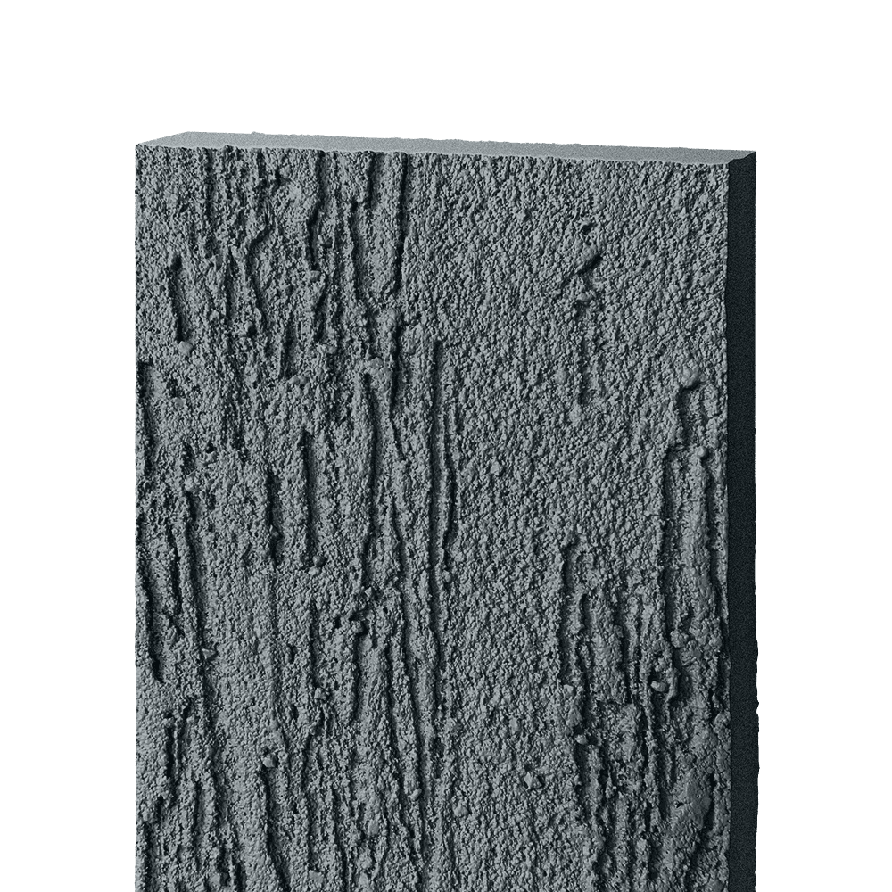 Фиброцементный сайдинг БЭТЕКО Короед, цвет Графитовый серый (1200х1500х8 мм)