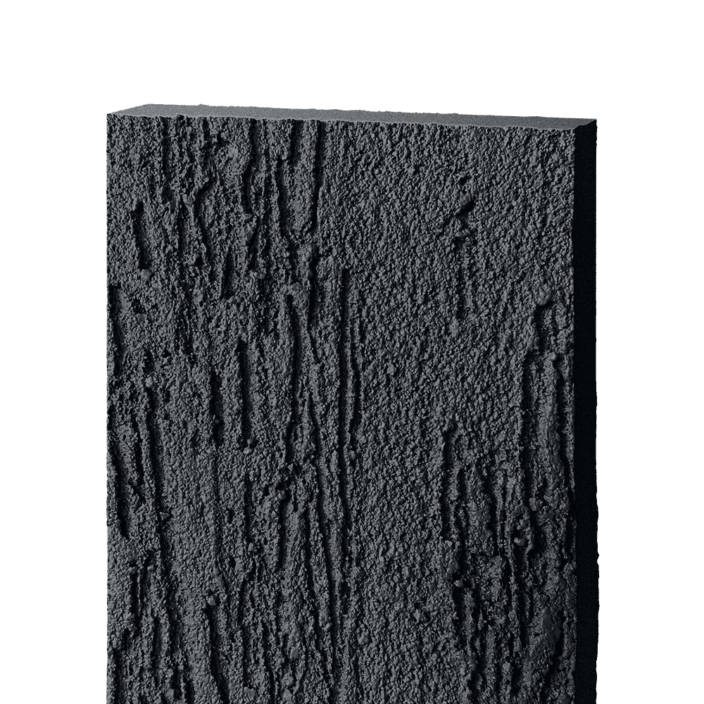 Фиброцементный сайдинг БЭТЕКО Короед, цвет Графитовый черный (1200х1570х8 мм)