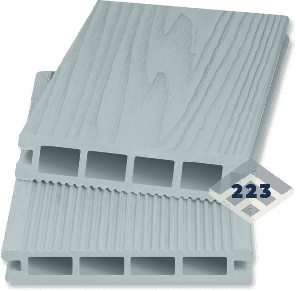 Доска террасная МПК STRADA 3D/Вельвет (25х140мм) Белый