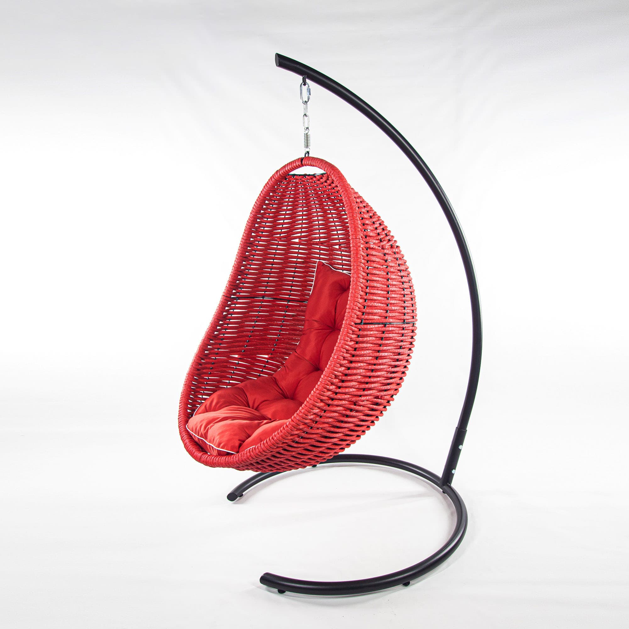 Мебель из ротанга плетеное подвесное кресло-кокон красный красная подушка