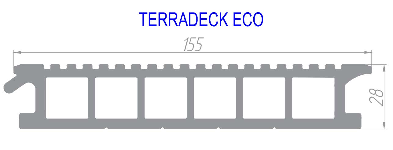 Террасная доска ДПК TERRADECK ECO черный