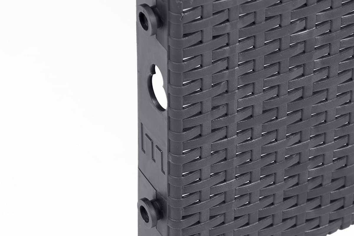 Диван двухместный ARIZONA антрацит подушки серые