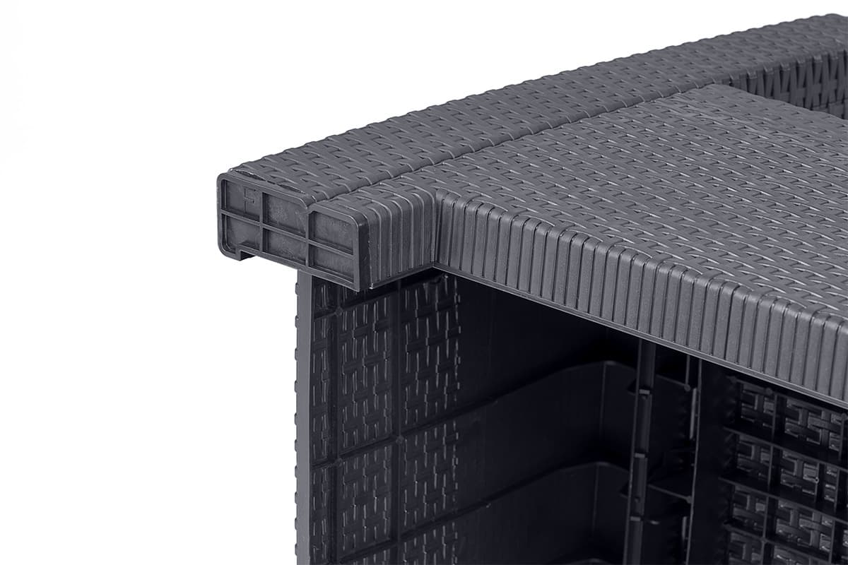 Диван двухместный ARIZONA антрацит подушки серые