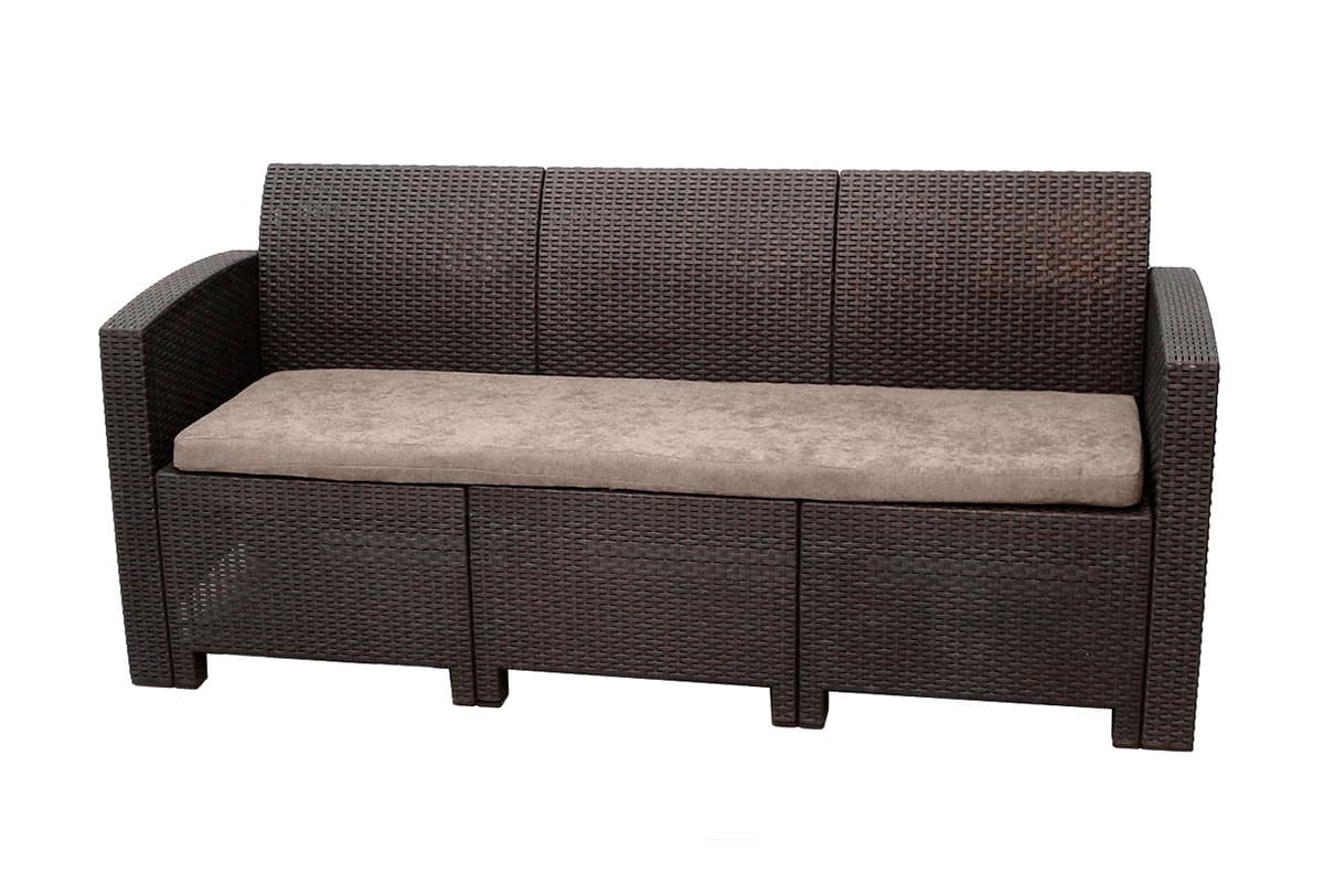 Диван трехместный ARIZONA венге подушки беж