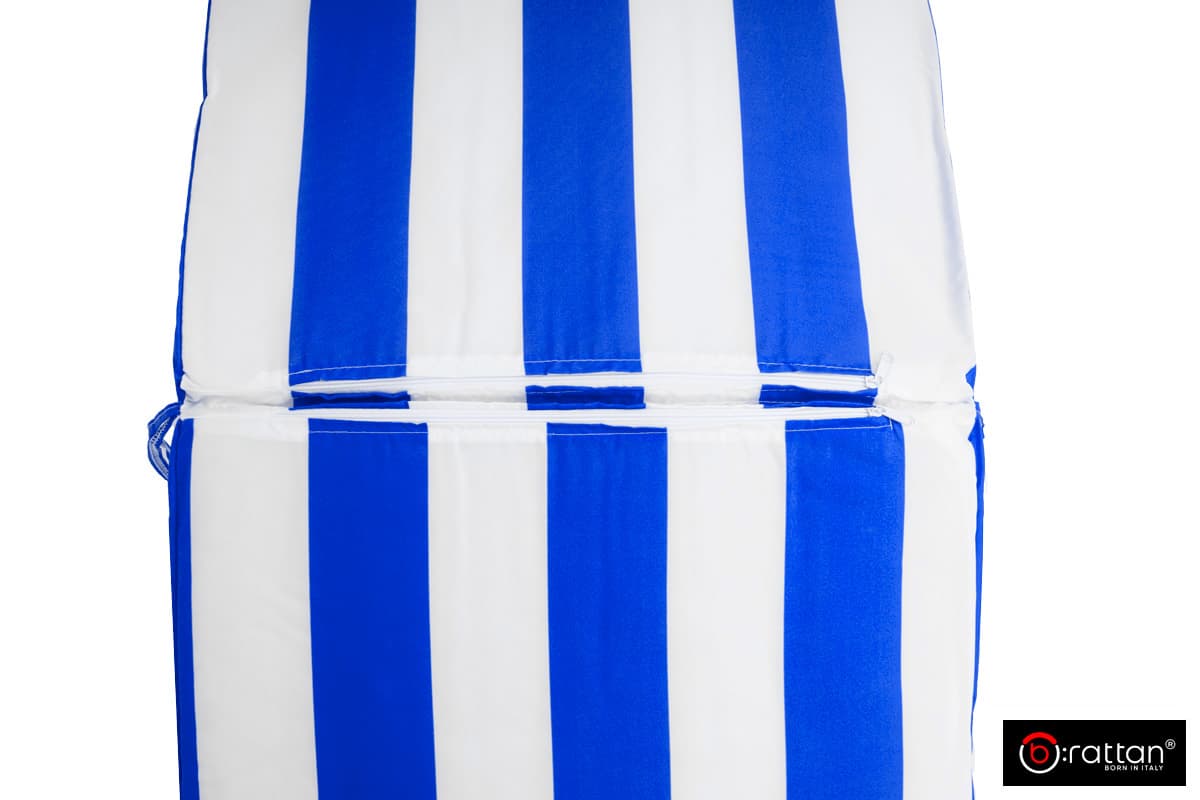 Матрац 710*570/1130*570мм с вертикальной подушкой  Premium бело-синий