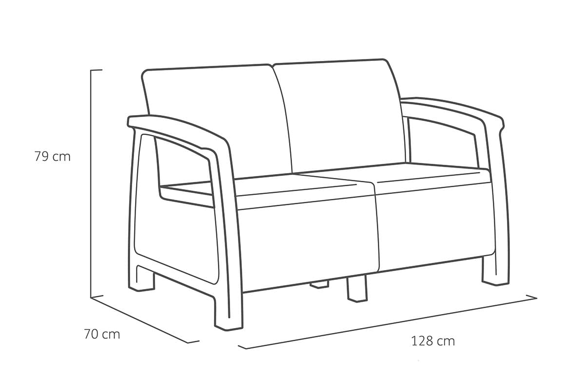 Комплект мебели Corfu Russia Set капучино