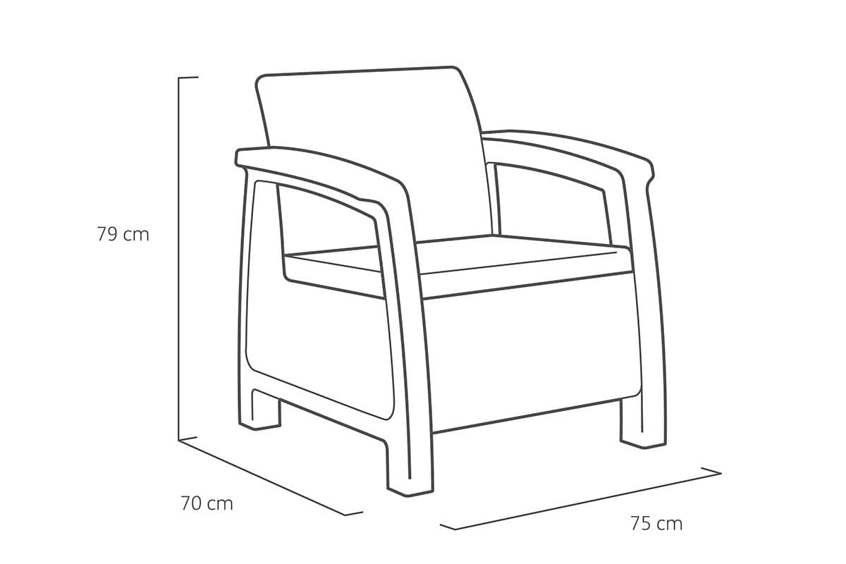 Комплект мебели Corfu Russia Set капучино