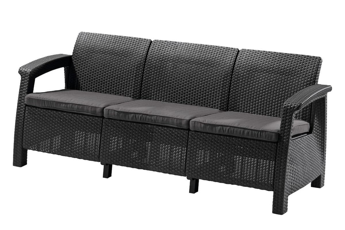 Комплект мебели Corfu Love Seat Max (3х мест.диван) графит