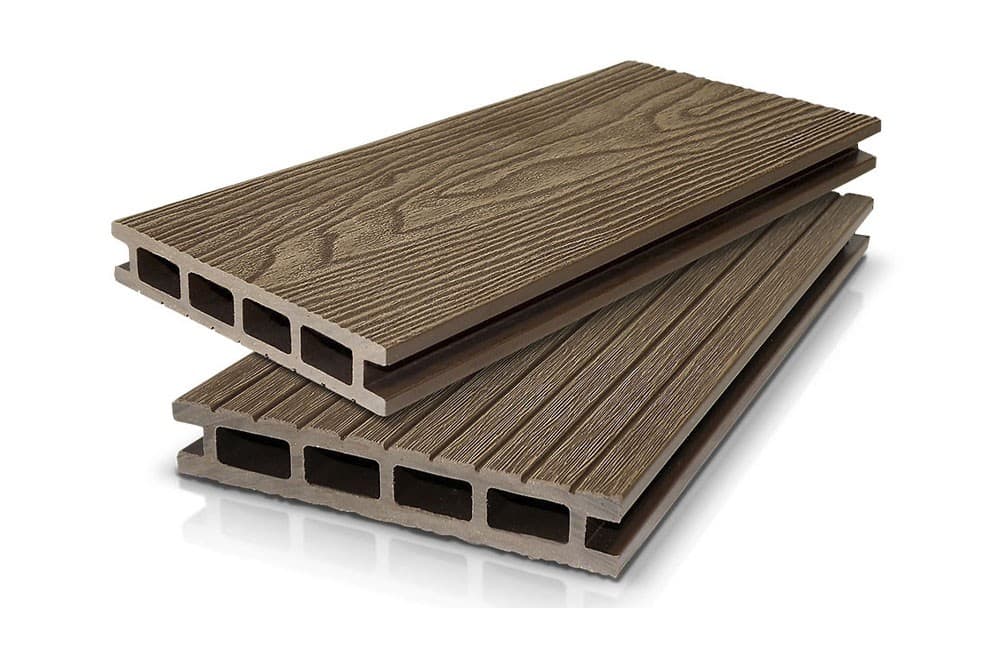 Террасная доска DeckLine Classic 3D-тиснение/широкий вельвет (Светлый Венге)