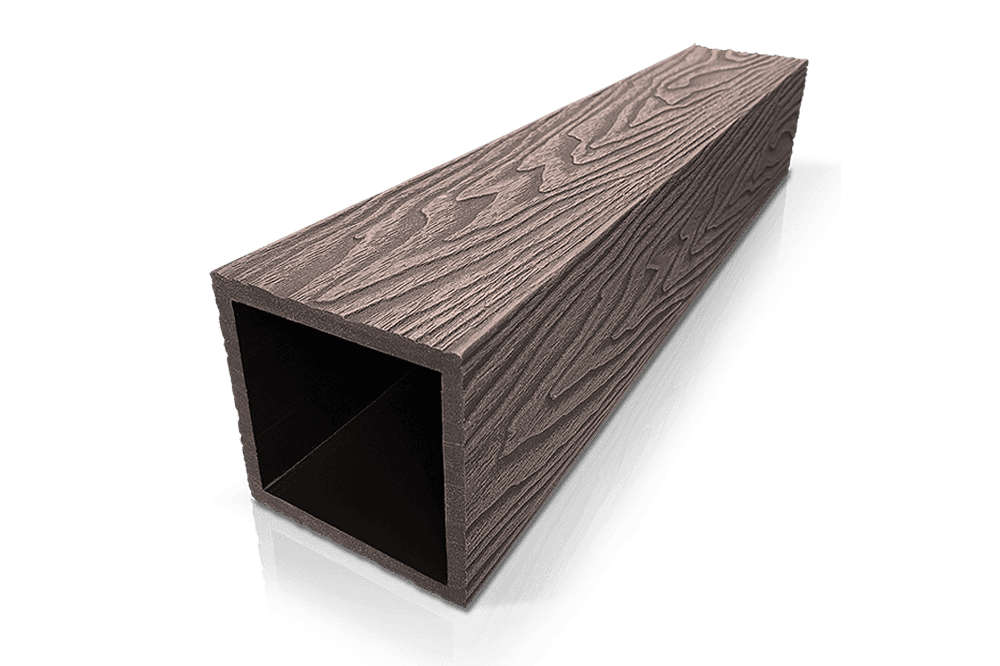 Столб опорный DeckLine 3D из ДПК (100х100х3000мм) венге темный