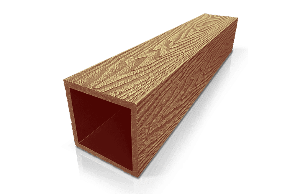 Столб опорный DeckLine 3D из ДПК (100х100х3000мм) бук