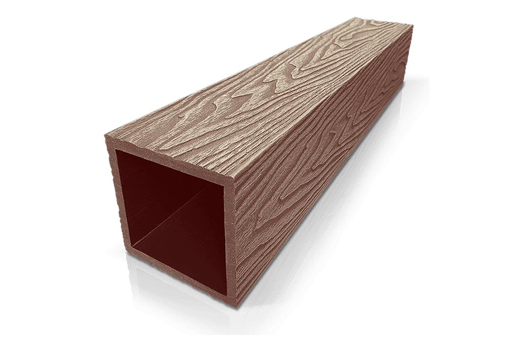 Столб опорный DeckLine 3D из ДПК (100х100х3000мм) венге светлый