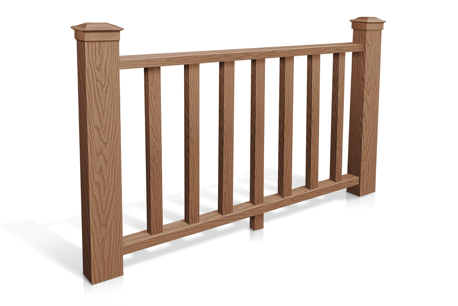 Ограждение из ДПК DeckLine светлый венге