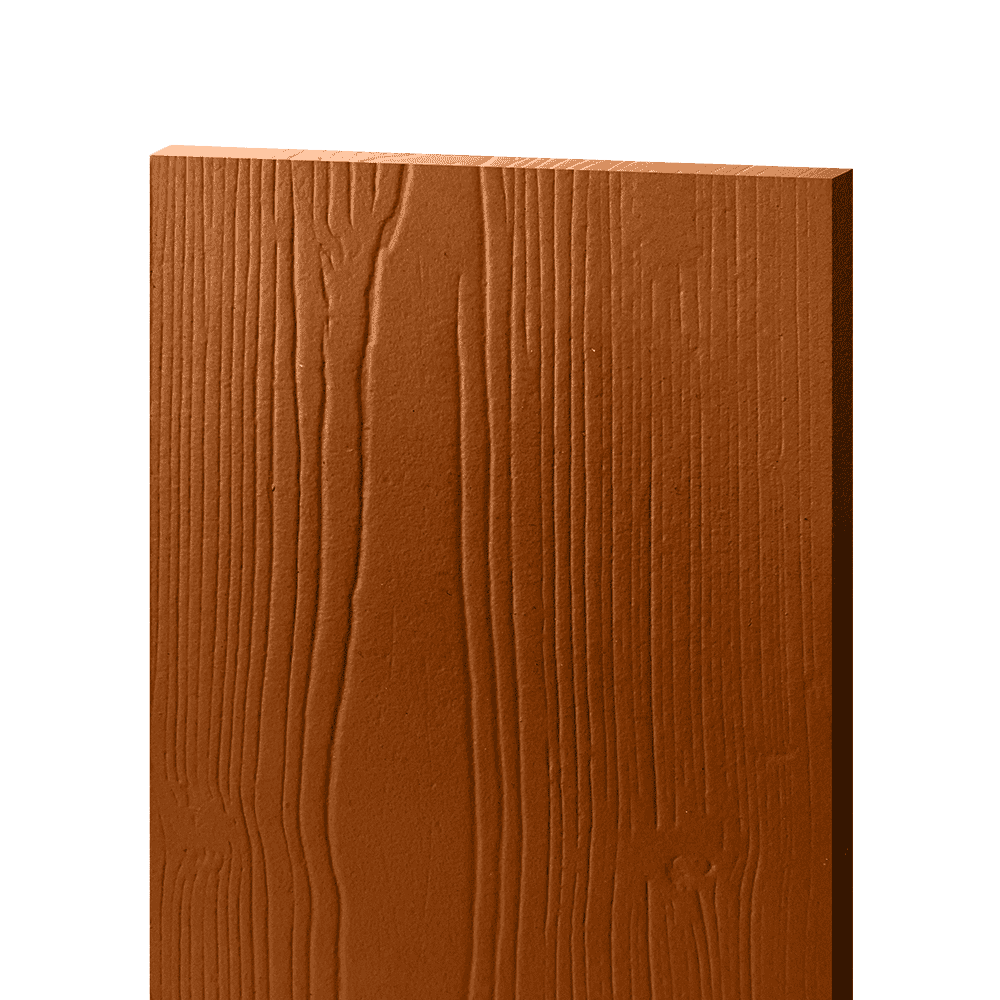 Фиброцементный сайдинг БЭТЕКО Вудстоун, цвет Оранжево-коричневый (190х3000х10 мм), шип-паз