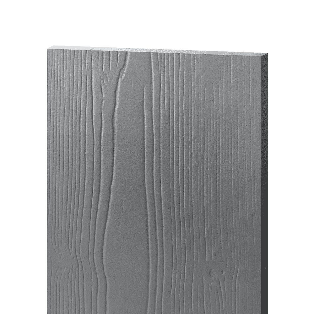 Фиброцементный сайдинг БЭТЕКО Вудстоун, цвет Сигнальный серый (190х3000х10 мм), шип-паз