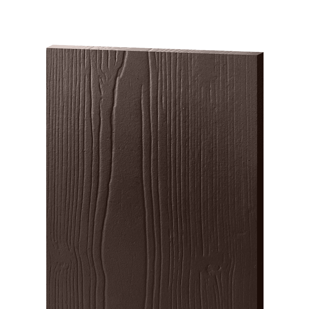 Фиброцементный сайдинг БЭТЕКО Вудстоун, цвет Шоколадно-коричневый (190х3000х10 мм), шип-паз