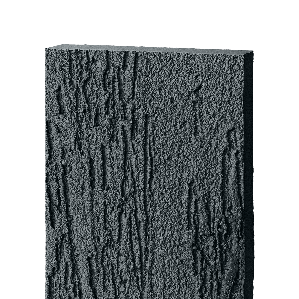 Фиброцементный сайдинг БЭТЕКО Короед, цвет Антрацитово-серый (1200х3000х8 мм)