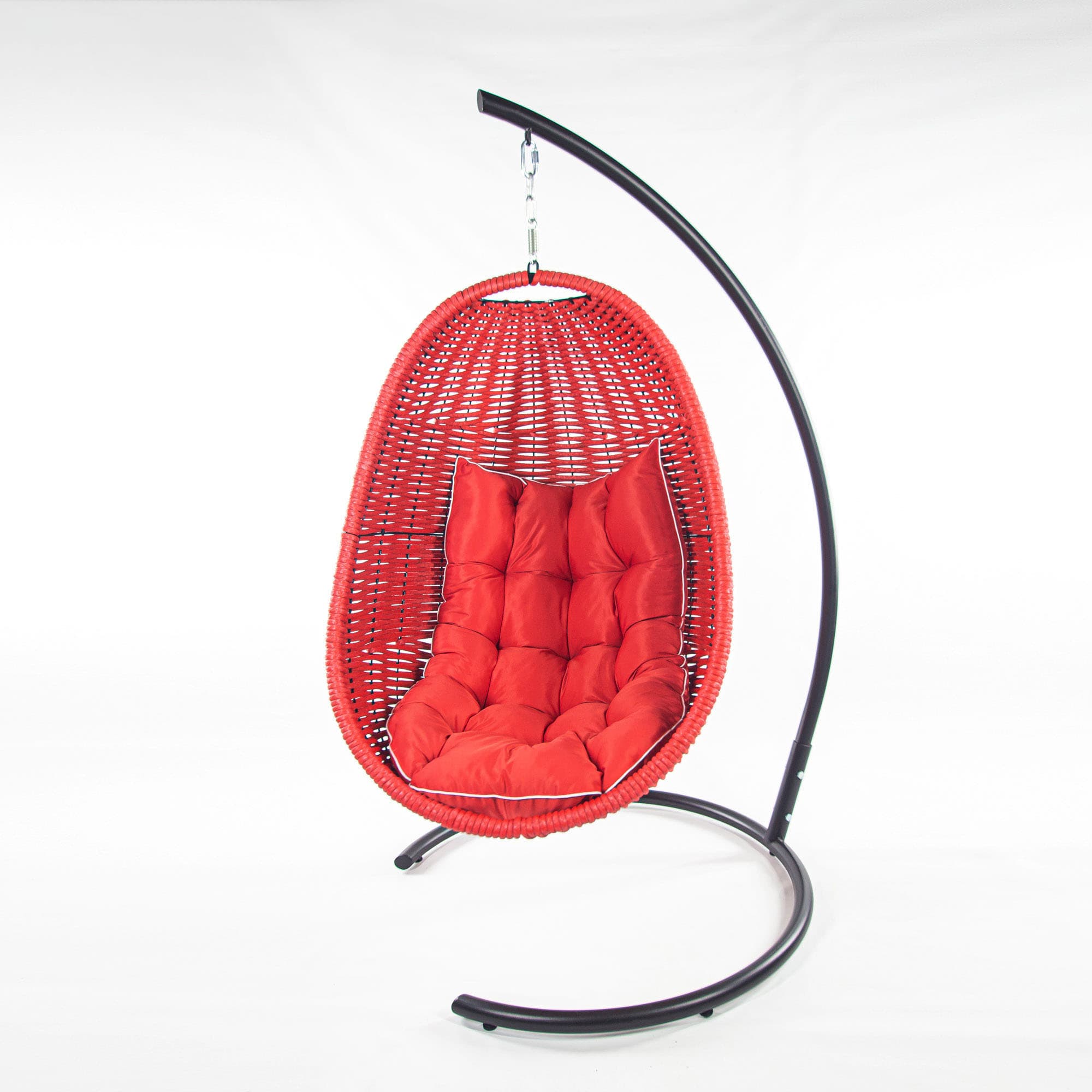 Мебель из ротанга плетеное подвесное кресло-кокон красный красная подушка