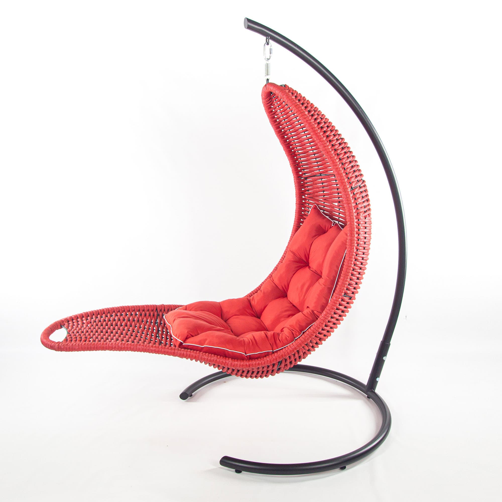 Мебель из ротанга плетеное подвесное кресло-шезлонг красный красная подушка