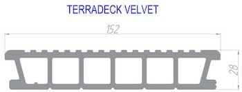 Террасная доска ДПК TERRADECK VELVET коричневый