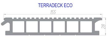 Террасная доска ДПК TERRADECK ECO коричневый