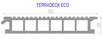 Террасная доска ДПК TERRADECK ECO натуральный