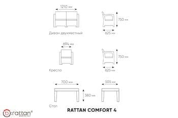 Комплект мебели RATTAN Comfort 4