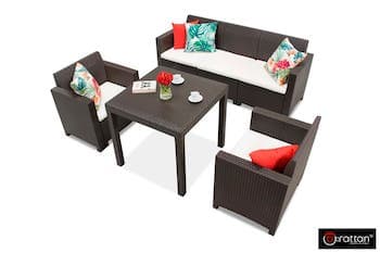 Стол B:rattan Dallas 800*800мм коричневый