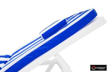 Матрац 710*570/1130*570мм с вертикальной подушкой  Premium бело-синий