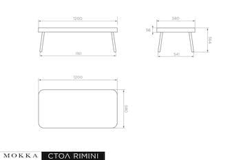 Комплект мебели MOKKA RIMINI (стол кофейный, 2 кресла, софа 2 х-местная) 