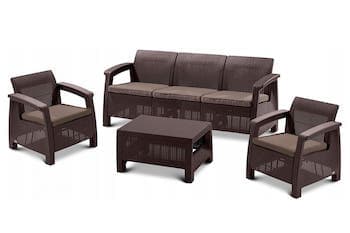 Комплект мебели Corfu Triple Set коричневый