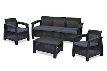 Комплект мебели Corfu Triple Set серый