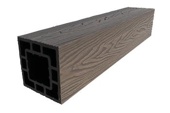 Столб опорный DeckLine 3D из ДПК (125х125х3000мм) венге темный