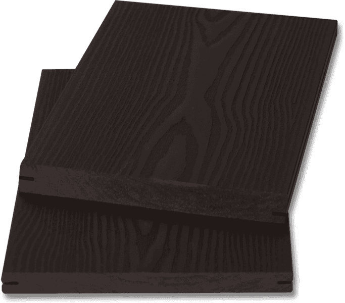 Планкен МПК OTTIMO 3D (объемный эмбосинг) - классический рисунок (кольца дерева) c 2х сторон (13х145мм) Шоколад