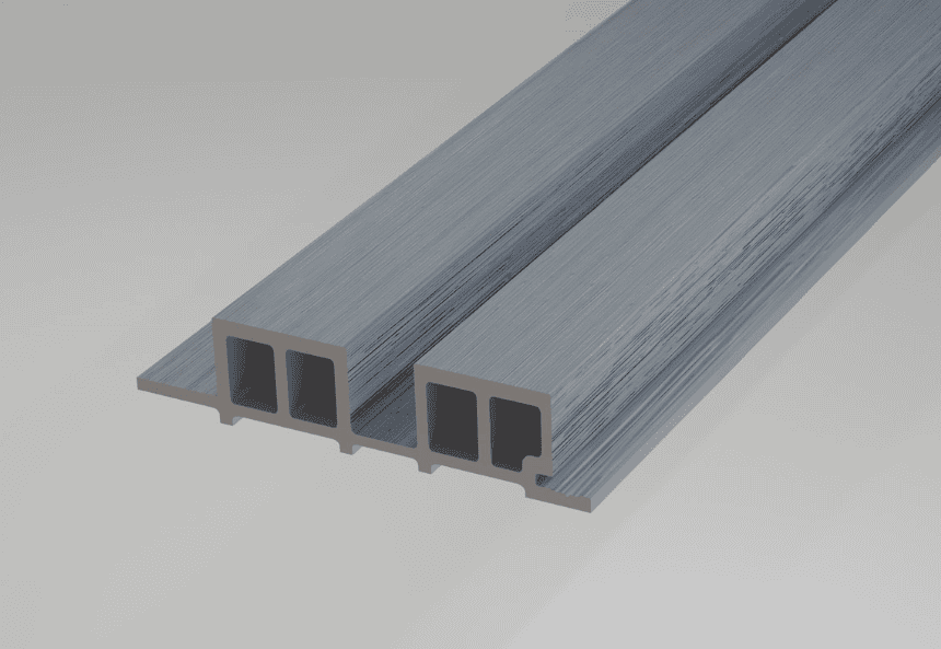 Реечная фасадная панель Dortmax Lines Light gray